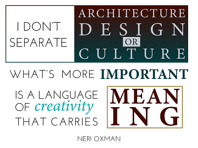 Neri Oxman Quote adobe adobe illustrator culture design dribbbleweeklywarmup gradient graphic design illustrator quote type typedesign typography