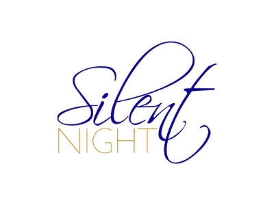 Silent Night blue christmas design gold graphic design holidays night silent night type type design typography typography art