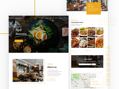 Food Shop - Pojok Nusantara Restaurant design typography ui uidesign uiuxdesign ux web webdesign webdesigner website