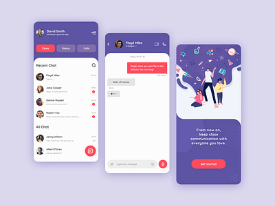 Chatting App design mobile mobile app mobile ui mobiledesign ui uidesign uiuxdesign ux webdesign