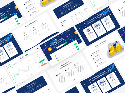 Cryptocurrency App - Crypto Market design ui uidesign uiuxdesign ux web webdesign webdesigner website