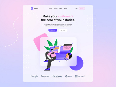 Delta Digital - Digital Agency Landing Page 🚀 design illustration ui uidesign uiuxdesign ux web webdesign webdesigner