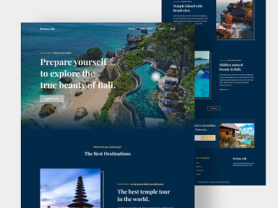 Krisna Adi - Travel Agency Website 🚀 design designweb ui uidesign uiuxdesign ux webdesign webinspiration websitedesign