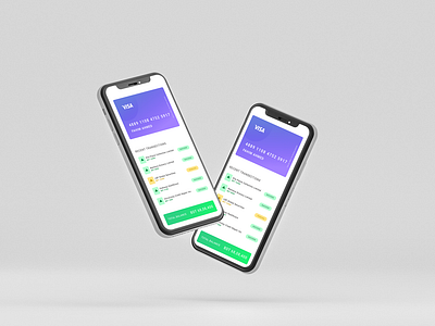 Credit / Debit Card App UI