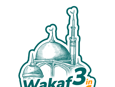 Wakaf 3 in 1 branding design graphic design icon logo