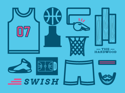 My Numbers Been Called basketball design icon icons illustration lines swish vector