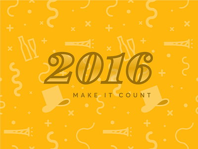 2016 happy new year icons illustration new year pattern type