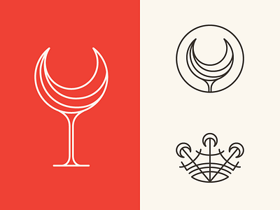 Unused Logo branding identity logo mark wine wine glass