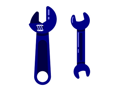 Wrench and adjustable wrench cartoon concept design flat flat design flat illustration icon illustration spanner tool tools vector vector design wrench