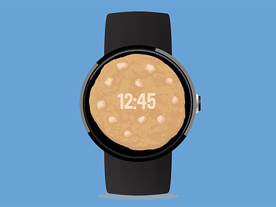 White Chocolate Chip Cookie Watch Face android android wear chocolate cookie cookiejar moto 360 watchface