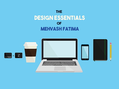 Design Essentials cellphone coffee design flat icon set icons illustration iphone laptop macbook pencil sketchbook