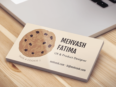 Business Card - chocolate chip cookie branding business card stickers swag