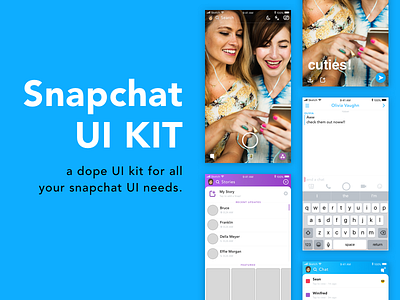 Snapchat UI Kit free freebie mockups snapchat ui ui kit