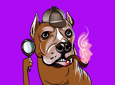 Sherlok Dog (Detective) animal cartoon detective dog sherlock