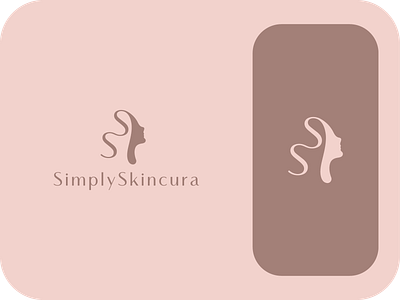 Simply Skincura branding cure face hair logo minimal modern skin skincare woman