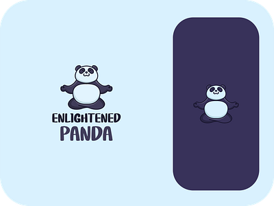 Enlightened Panda branding enlighten logo meditating meditating panda minimal modern panda