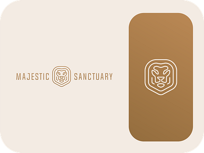 Majestic Sanctuary branding lion logo luxury majestic minimal modern sanctuary