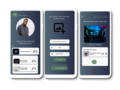 Tree House Podcast Hosting app design ui ux