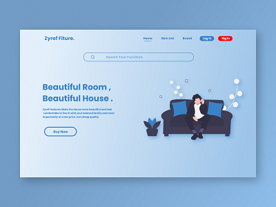 Furniture Shop branding clean ui ecommerce design flat ilustration typography ui design uidesign