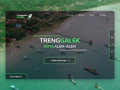 Trenggalek City Of Alen - Alen clean clean ui colorful flat landingpage landmarks logo minimal simple design typography uidesign