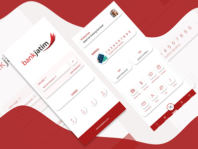 Redesign M-Banking Bank Jatim App branding clean ui flat minimal mobilebanking ui