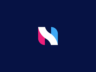 Modern Letter N Colorful Logo