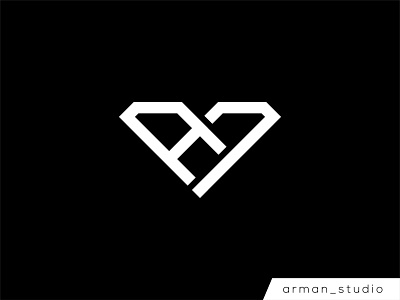 A7 Modern Luxury Initial Letter Dimond Monogram Logo