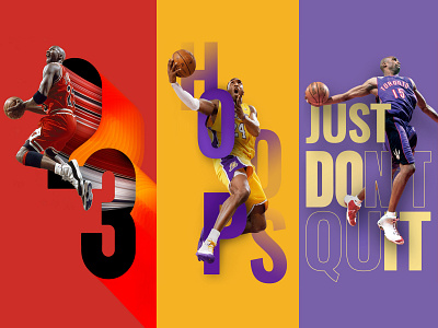 Michael Jordan, Kobe Bryant, Vince Carter Poster design