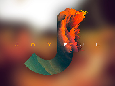 Joyful design fractal joy joyful logo logotype typeface