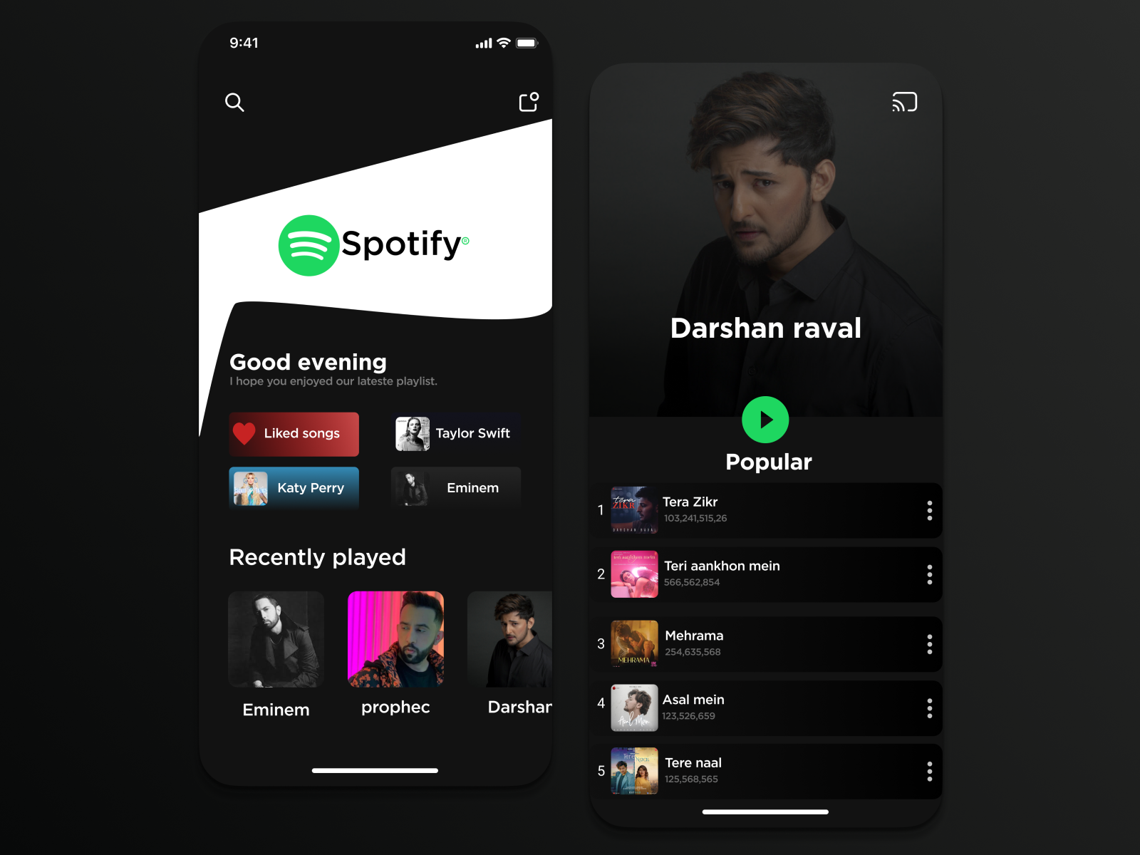 Spotify Ui Concept by Kunal Bharaj on Dribbble