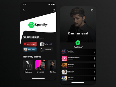 Spotify Ui Concept 2d 3d character design concept ui designer dribble graphic designer graphic designing illustration ui ux