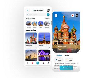 Travel App UI 2d 3d animation design designer dribble explore france graphic design graphic designer graphic designing illustration logo london motion graphics russia travel ui