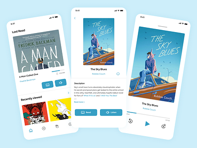 Book reading app UI Design app book book cover clean design flat homepage illustration minimal ui ux