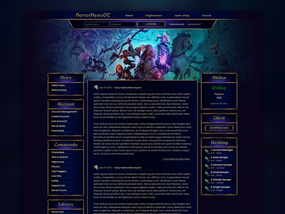 Fairy Godmother theme for gaming / web template
