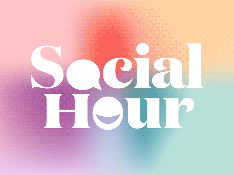 Social Hour Branding brand brand identity branding colorful colorful logo cute design gif gradient logo logo design logodesign popular top trending