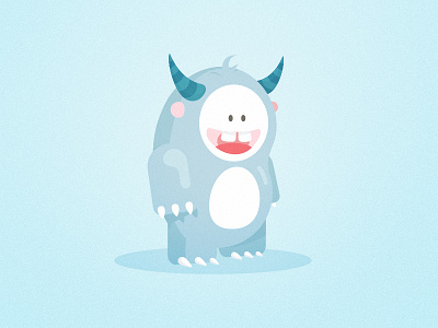 Jolly Yeti character cute drawing illustration monster yeti