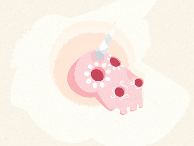 Unicorn Sugar Skull day of the dead drawing illustration illustrator photoshop pink sketch skull sugar skull unicorn