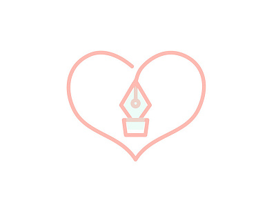 Vector Love creative design heart icon illustration illustrator line art love pen tool pink vector