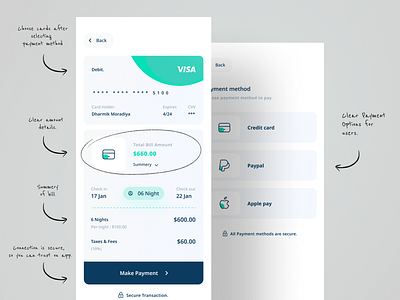 Payment UI - Hotel Booking App.