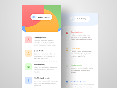 User Journey for Community Builder app app design design ios minimal minimalist mobile search typography ui ux
