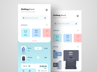 E-commerce Experience 2d adobe xd app app design ecommerce fashion gradient illustrator inspiration minimal typography ux