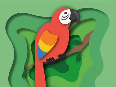 Parrot Cut out paper