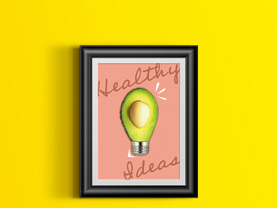 Healthy Ideas avocado bulb photography photomanipulation photoshop typography