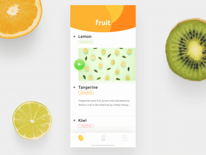 Fruit collection after animation effects fruit gif hiwow transform ui ux