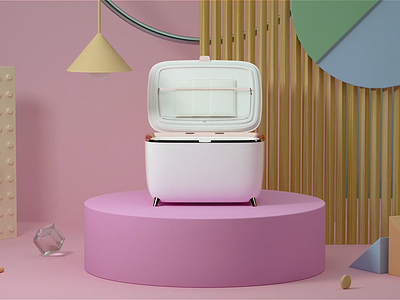 Mini A cosmetic refrigerator. 3d ae after animation design effects motion