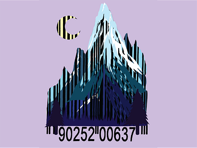Mountain Scene Barcode