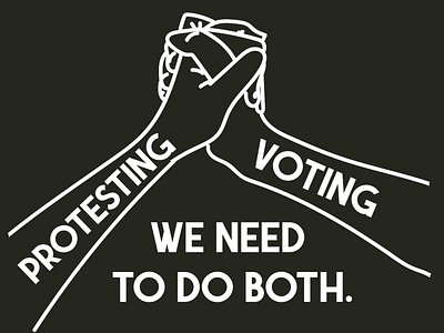protesting & voting - sign illustration protest signs vote