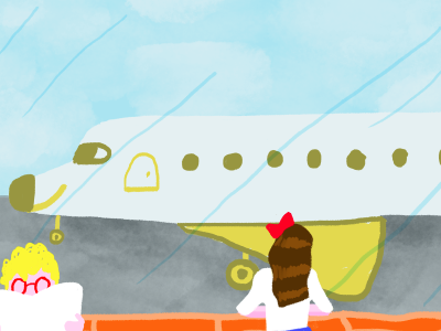 At the Airport airports illustration