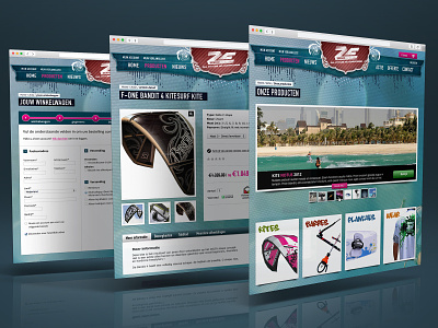 Kitesurf webshop design web design webshop