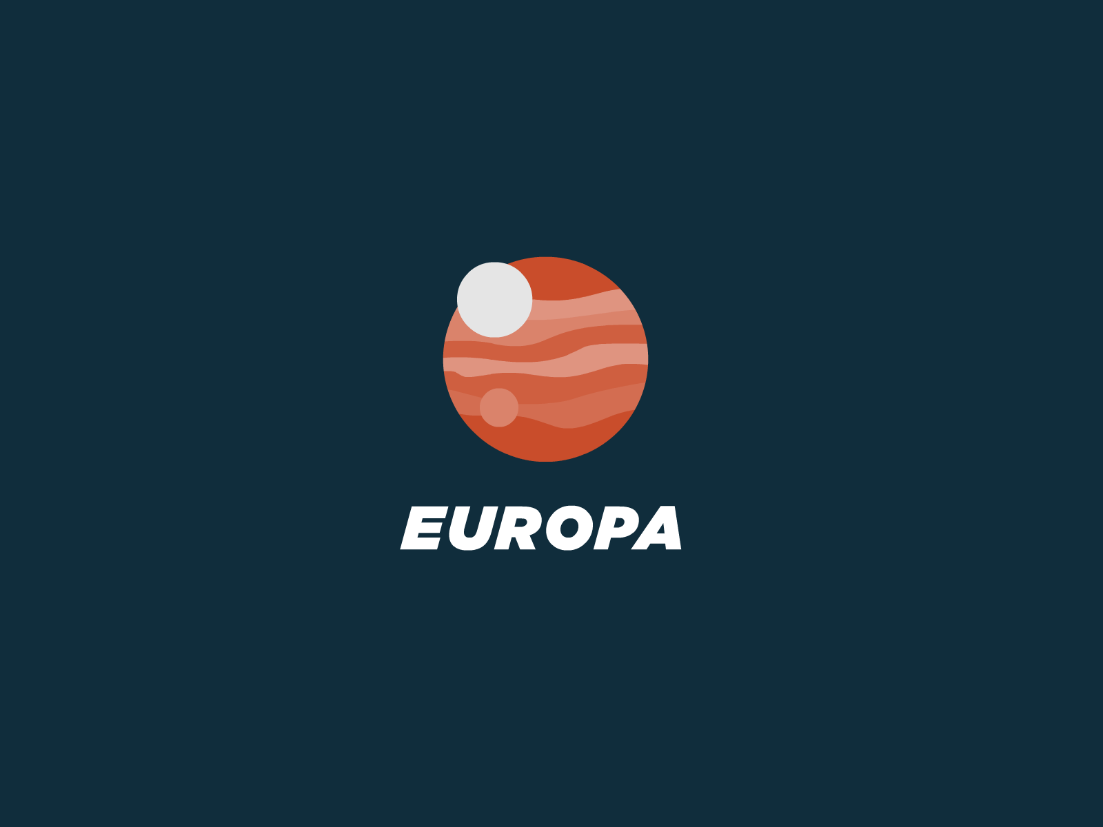 Europa Logo Animation adobe animate animation brand design branding europa graphic design graphicdesign graphics illustration illustration design illustrator jupiter logo logodesign logotype moon orbit photoshop space typography